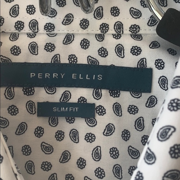 Perry Ellis Mens Slim Fit Dress shirt - Picture 3 of 5